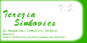 terezia simkovics business card